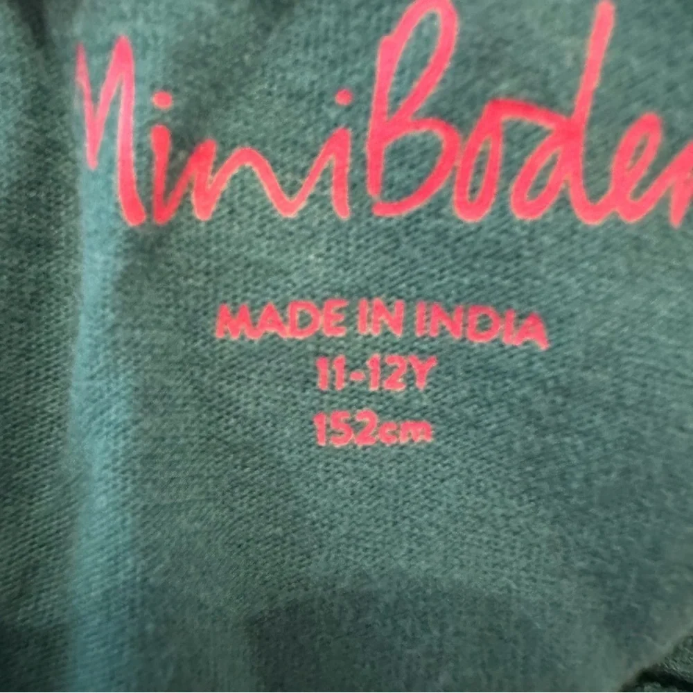 Mini Boden Green Dress EUC Girls Size 11/12 Y (A1